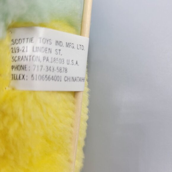 Vtg Scottie Toys Easter Rainbow Bunny Plush Stuffed Animal 12" Terry Cloth Belly - Picture 4 of 12